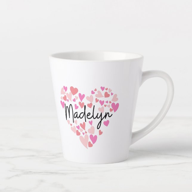 Tasse Latte J'aime Madelyn (Droite)