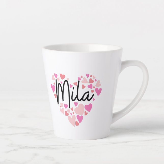 Tasse Latte J'aime Mila (Droite)