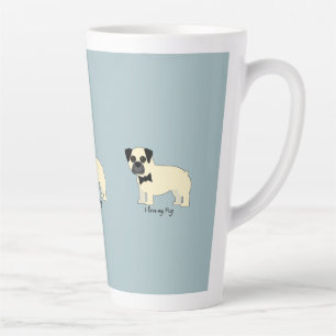 Tasse Latte J'aime mon Pug