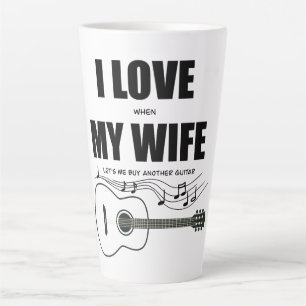 Tasse Latte J'aime quand ma femme me fait acheter une autre gu