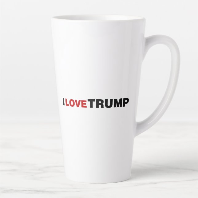 Tasse Latte J'aime Trump (Droite)