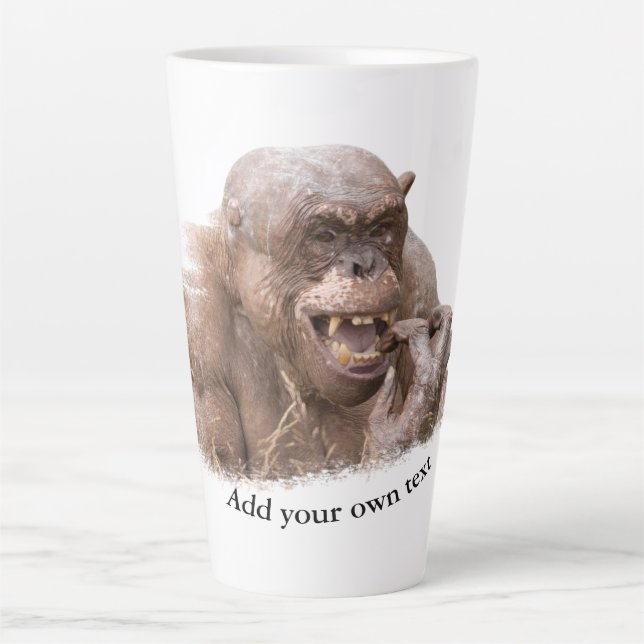 Tasse Latte Jambo le Chimp sans cheveux (Devant)
