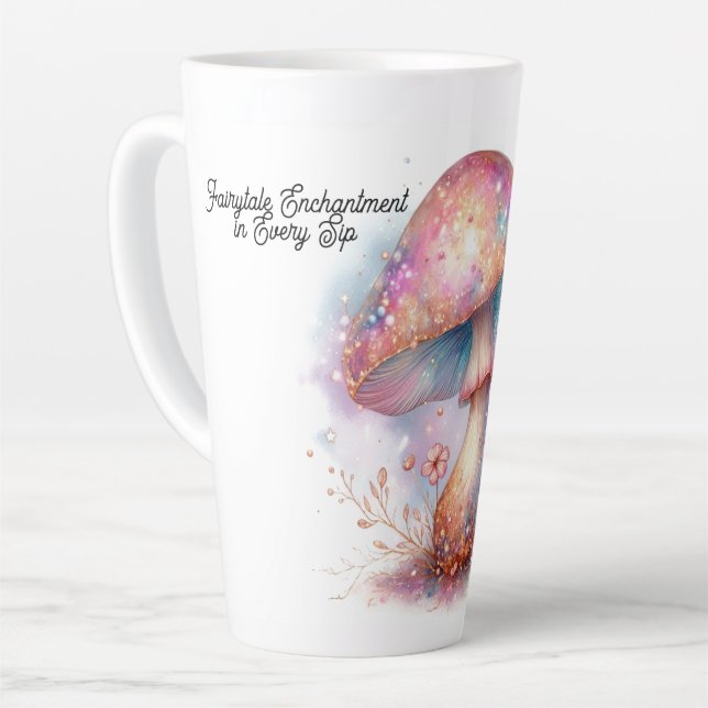 Tasse Latte Jardin de conte de fées enchanté Champignon  (Angle gauche)