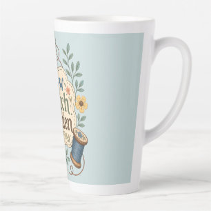 Tasse Latte Jardin de couture Slow Stitch Cottagecore Floral