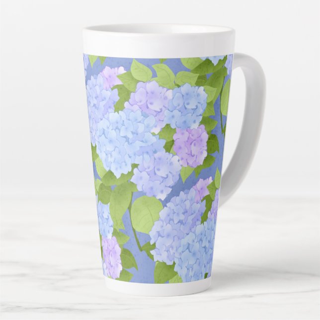 Tasse Latte Jardin de nuit hydrangea (Angle droit)