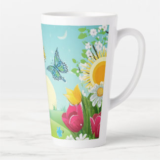 Tasse Latte Jardin de printemps3