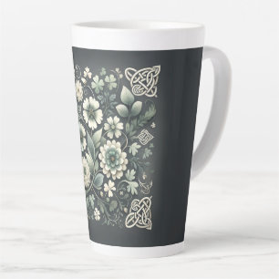 Tasse Latte Jardin de trèfle en nœud papillon chuchoté