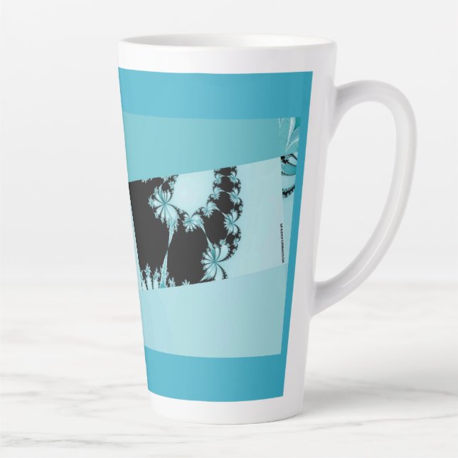 Tasse Latte Jardin fractal lagune (Droite)