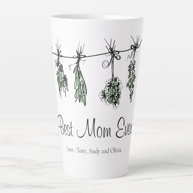 Tasse Latte Jardin Herbes sauge basilic thym aneth Meilleure m (Devant)