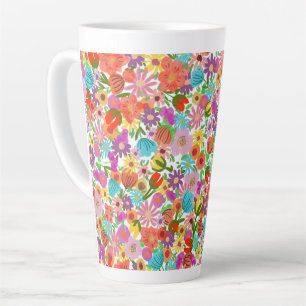 Tasse Latte Jardin Joyeux en Fleur