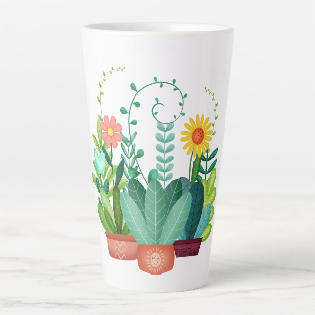 Tasse Latte Jardin Peu Réjouissant (Devant)