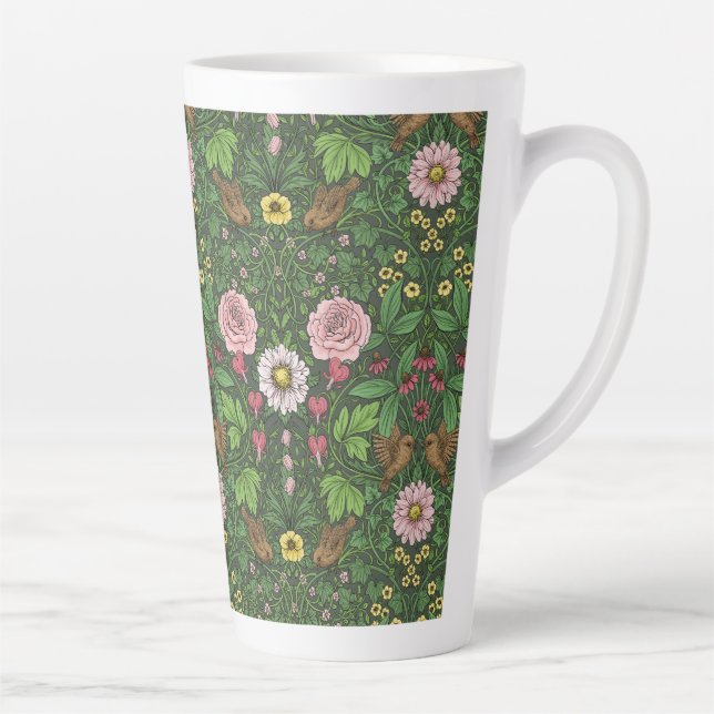 Tasse Latte Jardin sauvage en vert (Droite)