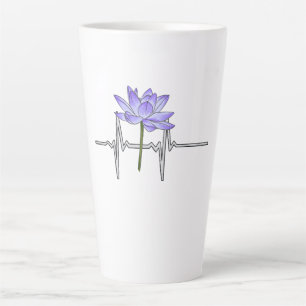 Tasse Latte Jardinier à fleurs violettes