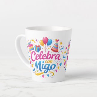Tasse Latte Jarra Personalizada “Celebra Conmigo” | Ideal para