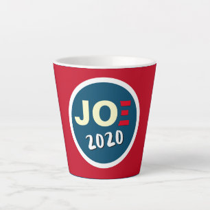 Tasse Latte JE 2020 Biden Rouge Blanc Bleu