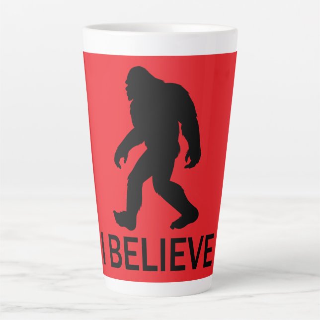 Tasse Latte Je crois en Bigfoot (Devant)