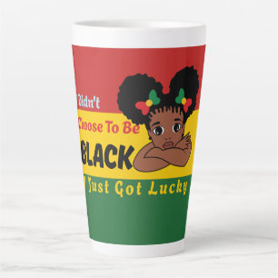 Tasse Latte Je n'ai pas choisi d'être noir, j'ai juste eu de l