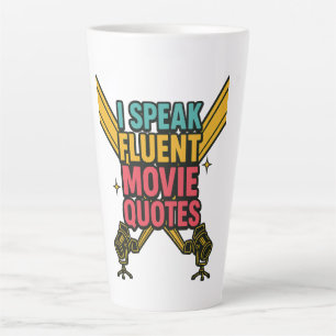 Tasse Latte Je parle Citations De Film Fluent Neon Hollywood A