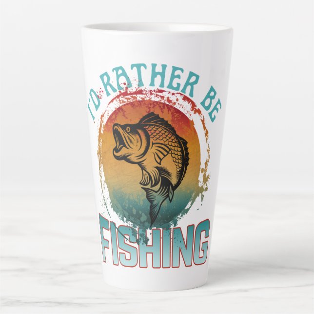 Tasse Latte je préférerais pêcher (Devant)