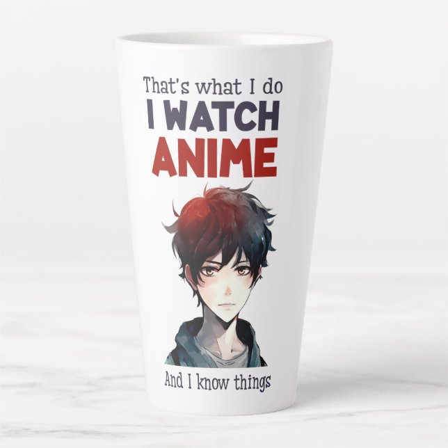 Tasse Latte je regarde Anime (Devant)