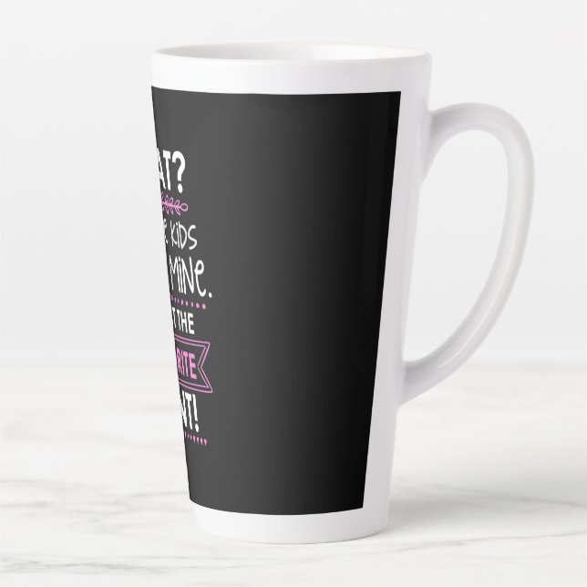 Tasse Latte Je Suis Juste La Tante Préférée (Droite)