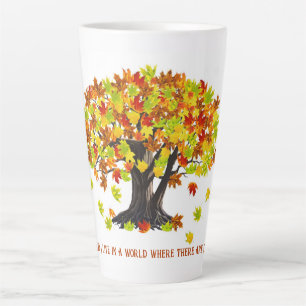 Tasse Latte Je suis si contente de vivre dans un monde.
