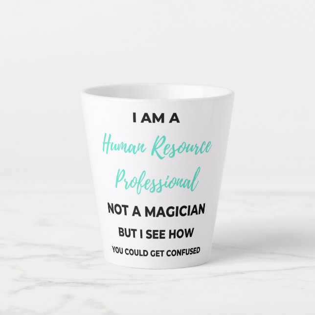 Tasse Latte Je Suis Un Professionnel Des Ressources Humaines E (Devant)
