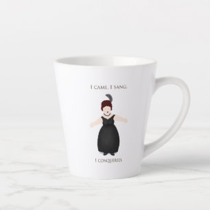 Tasse Latte "Je suis venu, je chante, j'ai conquis" Chanteur v
