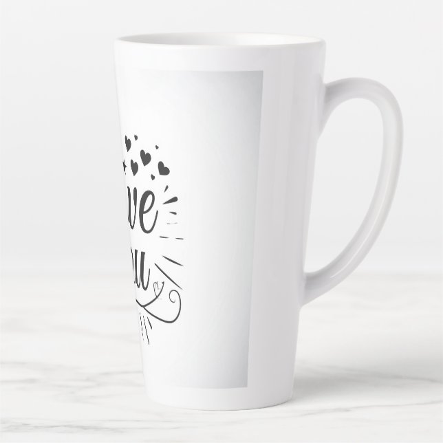 Tasse Latte je t'aime (Droite)