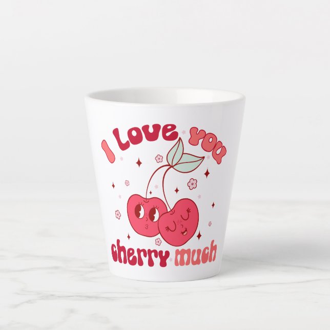Tasse Latte Je T'Aime Beaucoup Cherry (Devant)