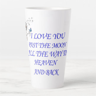 Tasse Latte Je T'Aime Passer La Lune Jusqu'Au Ciel