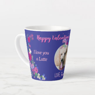 Tasse Latte Je t'aime un dernier Valentin sur mesure du chat