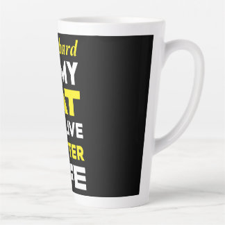 Tasse Latte Je travaille dur pour que mon chat puisse vivre un