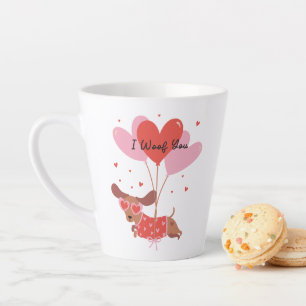 Tasse Latte Je Vous Emmerde Mignonne Chien Dachshund Coeur Rou