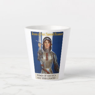 Tasse Latte Jeanne d'Arc Héroïne Française, Chevalière La Puce