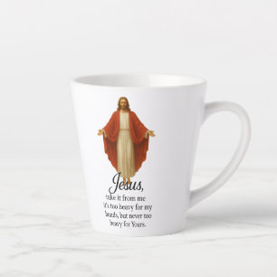 Tasse Latte Jésus en Rouge et Blanc