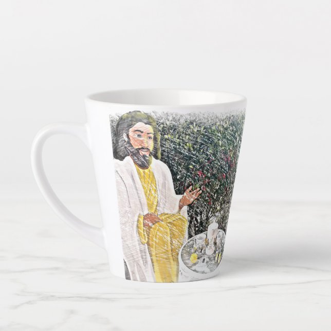 Tasse Latte Jésus et moi avec café ou thé (Gauche)