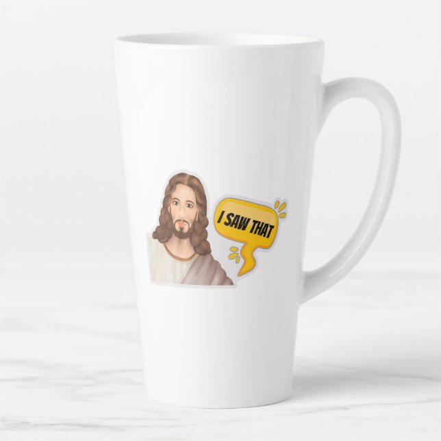 Tasse Latte Jésus J'Ai Vu Ça (Droite)