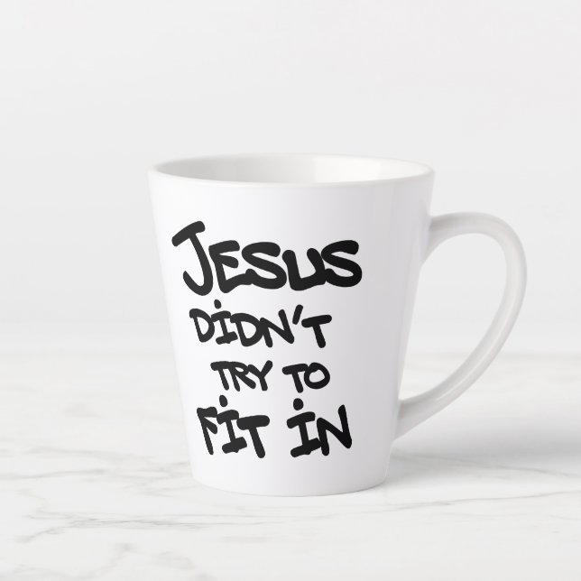 Tasse Latte Jésus n'a pas essayé de s'intégrer Graffiti Grunge (Droite)