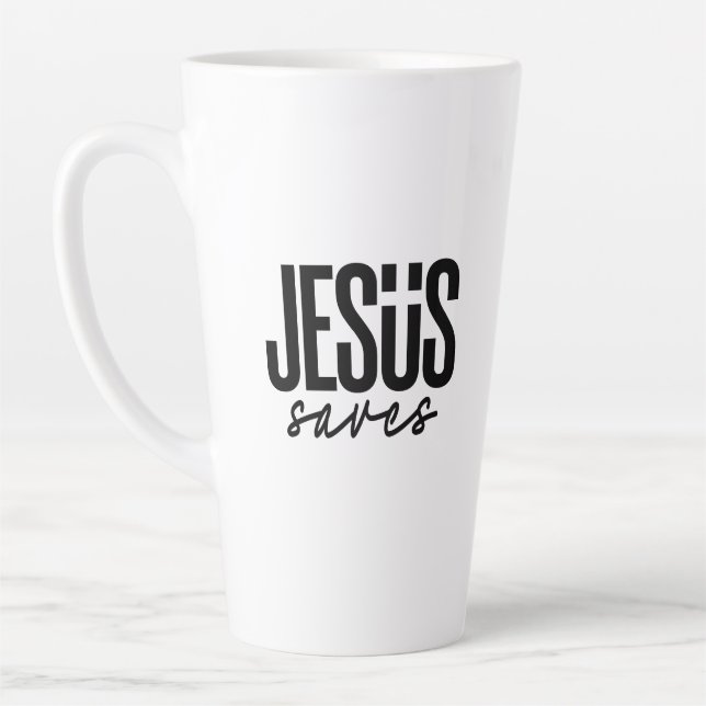 TASSE LATTE JÉSUS SAUVE (Gauche)