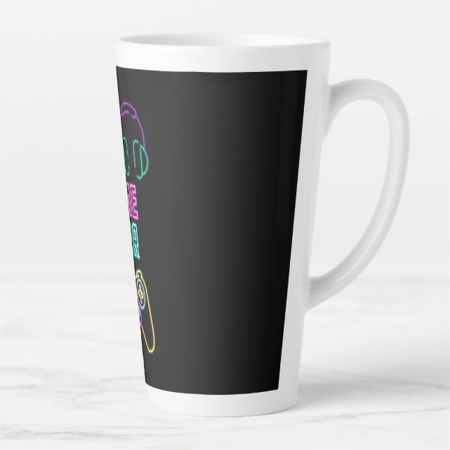 Tasse Latte Jeu vidéo du cool Neon. (Droite)