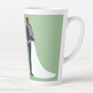 Tasse Latte Jeune couple marié, variation 4 de tons de peau