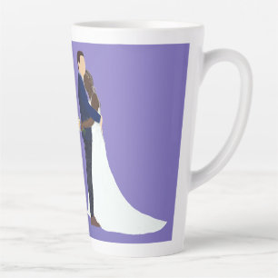 Tasse Latte Jeune couple marié, variation de tons de peau 1