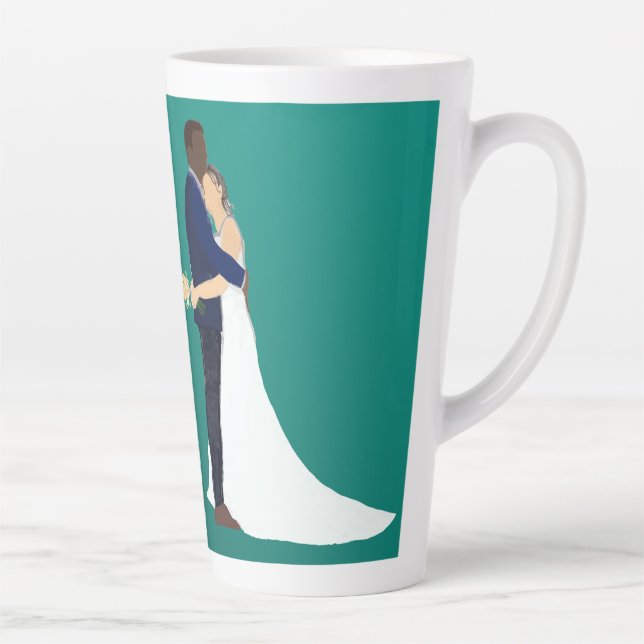 Tasse Latte Jeune couple marié, variation de tons de peau 3 (Droite)