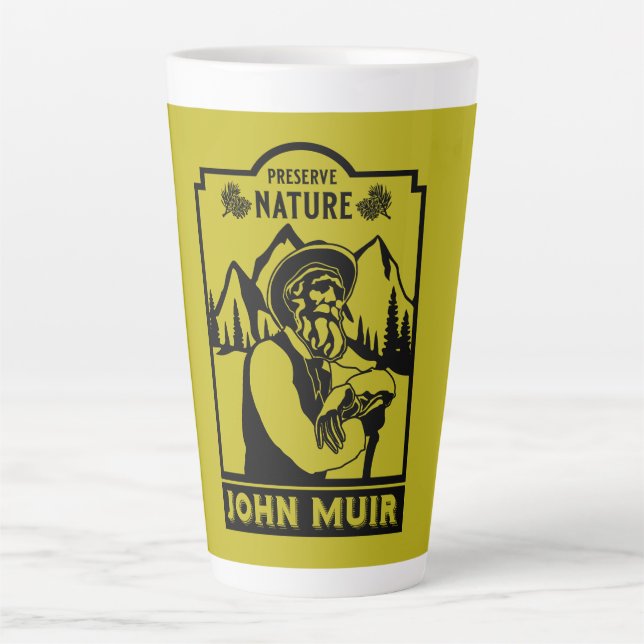 Tasse Latte John Muir Conservateur américain (Devant)