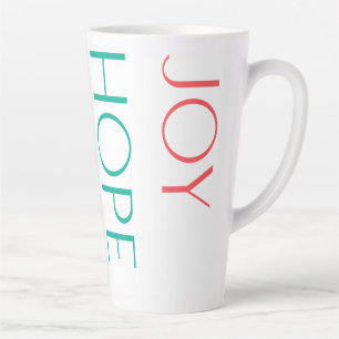 Tasse Latte Joie, Espoir, Amour, Paix
