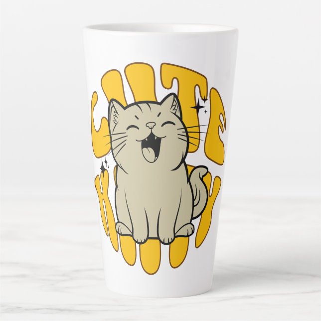 Tasse Latte Joli Chat (Devant)