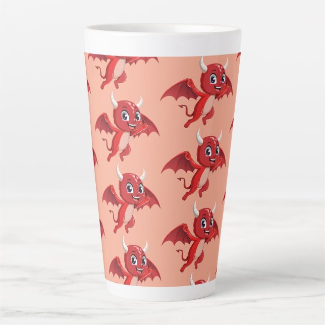 Tasse Latte Joli diable volant de dessin animé (Devant)