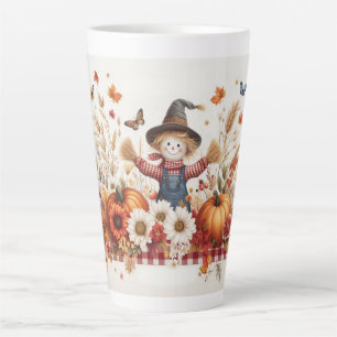 Tasse Latte Joli feuillage d'automne et d'écusson