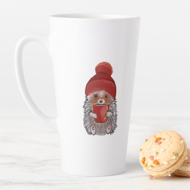 Tasse Latte Joli hérisson (En situation)